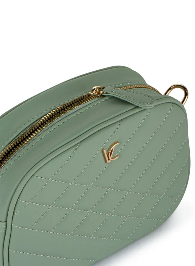 Vincci Women Quilted Shoulder Bag With Adjustable Strap