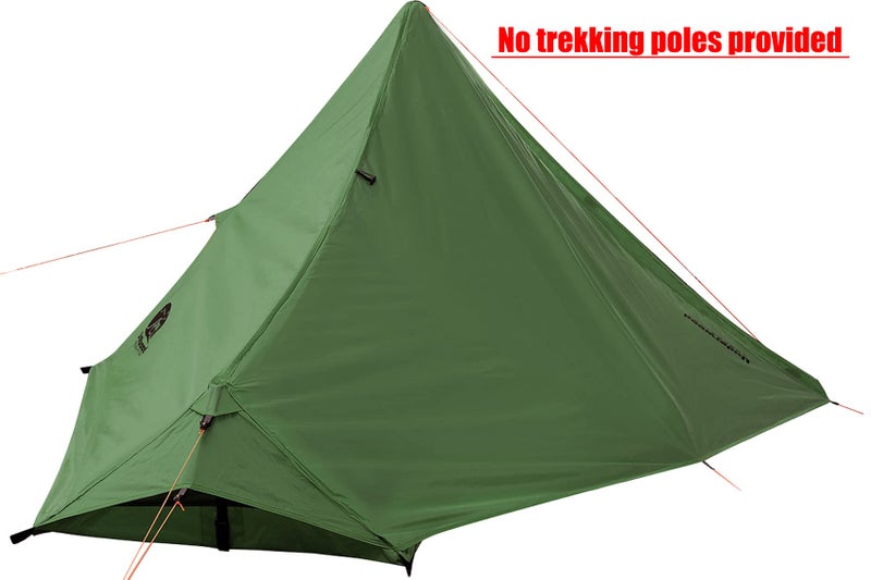 Underwood Aggregator 1 Person Trekking Pole Tent for Backpacking - Ultralight Backpacking Tent, Waterproof Hiking Tent for Camping, Lightweight Camping Tent for Scouts, Trekker(NO Trekking Poles) - Image 3