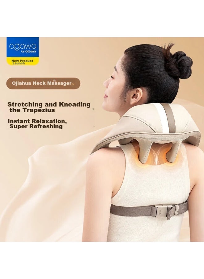 OGAWA Aojiahua Neck Massager, Home-use Shoulder And Neck Massager, Multi-position Massager, Trapezius Kneading Device, Gift For Elders, Boyfriends, And Girlfriends, Neck Massager, Coral Pink And Blue  - Image 5