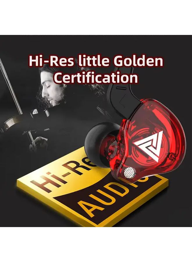 QKZ AK6 6 Dynamic Driver HIFI Stereo In Ear Headphone With Microphone Pruple - Image 5