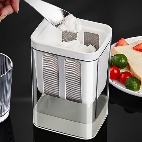 GAMAHA GAMAHA Yogurt Maker Curd Strainer 1100ml Greek Yogurt Multipurpose Yogurt with Fine Mesh Bag Lid Reusable Pouch Filter Kitchen Whey Separator Tools for Yogurt Juice Tea Nut Milk Cheese  - Image 5