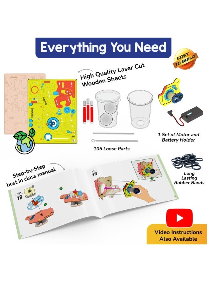 Smartivity Motor Gadgets DIY STEM Educational Toy Kit for Kids Age 6+ | Wooden Learning Toy | Build & Play | Gift for Boys & Girls - Image 5