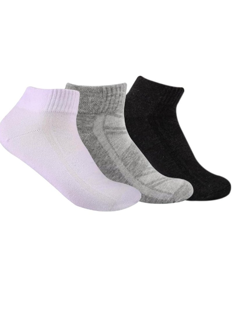 Future future socks socket pack of 3 white-black-grey size 40-45 cotton  - Image 1