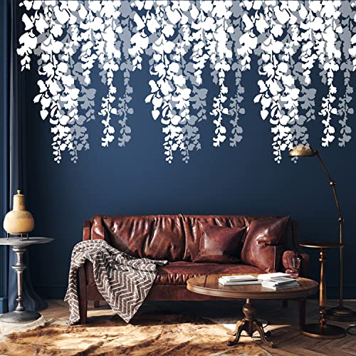 ARandNJ Stencils for Wall Painting Pack of 1 (Size:- 16X24 Inch) Pattern Theme- Cherry Falling Leaf DIY Reusable Design Suitable for Bedroom, Living Room, Studio & Office - Image 5