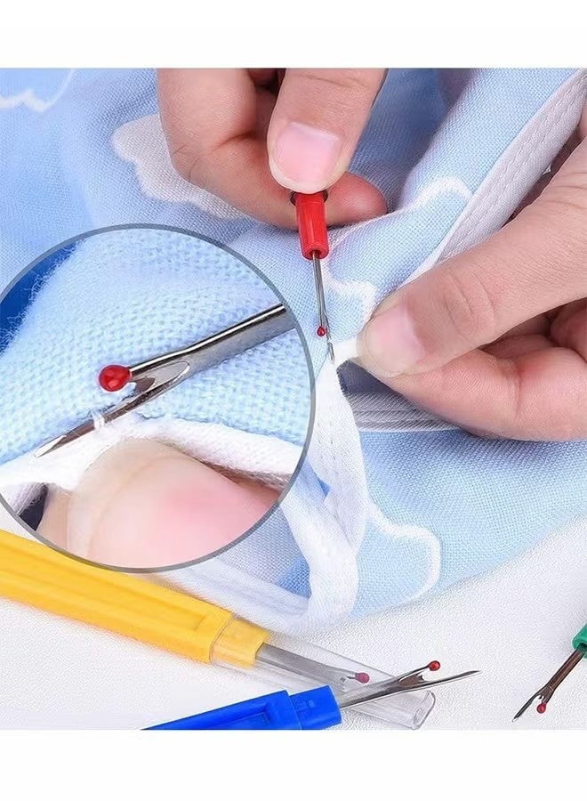 واي جيه مجموعة التماس الكسارة ، التماس الكسارات غرزة Unpicker البلاستيك مقبض الخياطة أدوات الخيط اليدوية الملونة مناسبة للغرزة المتقاطعة ، الخياطة ، العمل اليدوي 4 قطع - Image 5