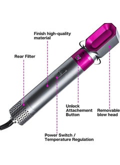 Arabest 5 in 1 Curling Iron,Rotary Hair Dryer/Straightener/Comb/Curling Brush,5 Interchangeable Barrels,3 Adjustable Modes,30S Heating,Smooth Ironing and Styling Tool,Suitable for Home/Business Trips  - Image 2