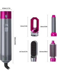 Arabest 5 in 1 Curling Iron,Rotary Hair Dryer/Straightener/Comb/Curling Brush,5 Interchangeable Barrels,3 Adjustable Modes,30S Heating,Smooth Ironing and Styling Tool,Suitable for Home/Business Trips  - Image 3