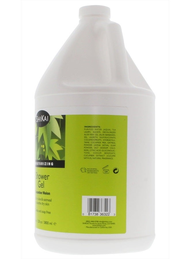 SHIKAI Daily Moisturizing Shower Gel (Cucumber Melon, 1 Gallon) | Gentle Formula | with Aloe Vera & Oatmeal for Soft, Healthy Skin | Dry Skin Relief - Image 2