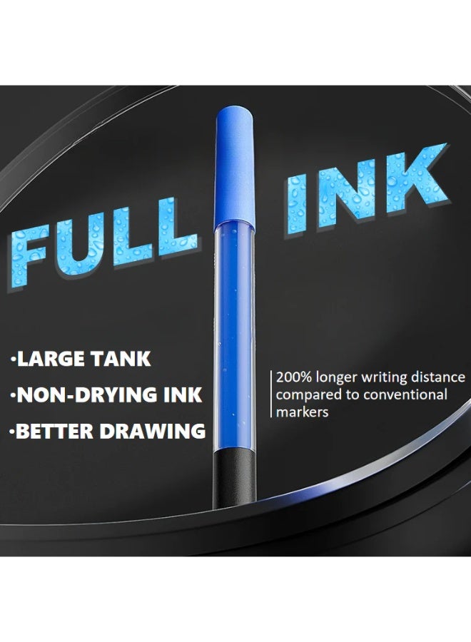 العدو ماركرز أكريليك سائل مباشر من ENMY - 60 لوناً زاهياً | أقلام رسم احترافية للقماش، الخشب، الزجاج، الصخور، السيراميك | تشمل درجات ألوان البشرة | حبر مائي غير سام | تدفق حبر طويل الأمد | مثالي للفنانين، الحرف اليدوية وديكور المنزل - Image 3