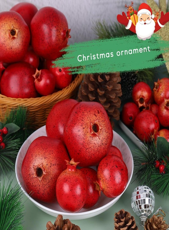 Meiwlong15Pcs Artificial Pomegranates Fake Fruits Foam Plastic Pomegranates Decorations Faux Simulation Pomegranates Decor Home House Kitchen Party Wedding Decoration - Image 5