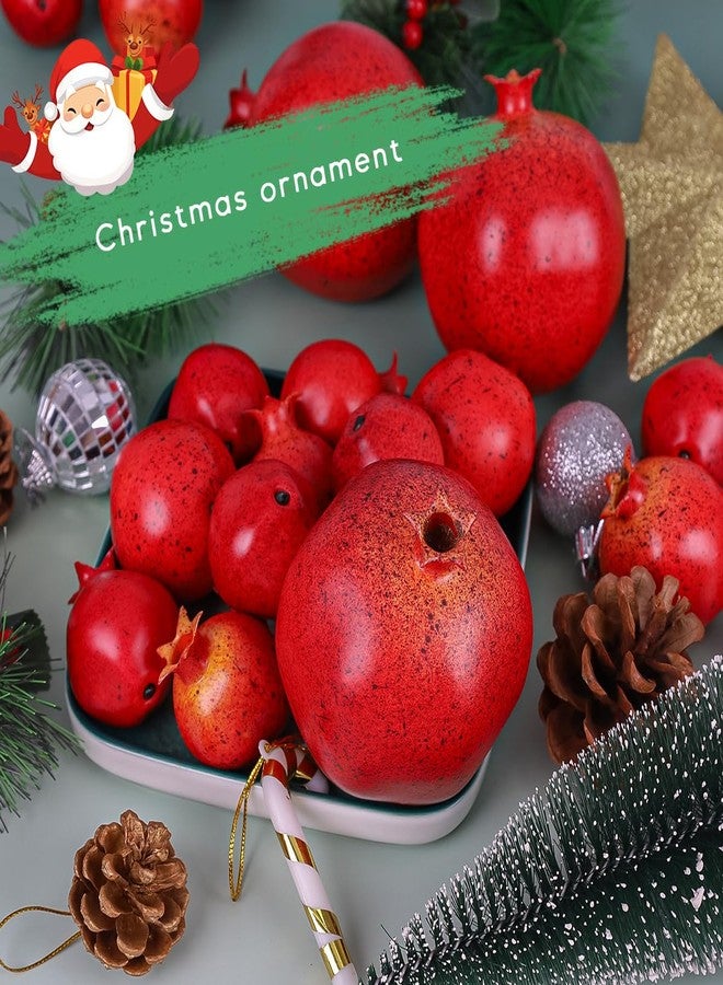 Meiwlong15Pcs Artificial Pomegranates Fake Fruits Foam Plastic Pomegranates Decorations Faux Simulation Pomegranates Decor Home House Kitchen Party Wedding Decoration - Image 4