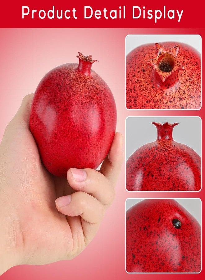 Meiwlong15Pcs Artificial Pomegranates Fake Fruits Foam Plastic Pomegranates Decorations Faux Simulation Pomegranates Decor Home House Kitchen Party Wedding Decoration - Image 3