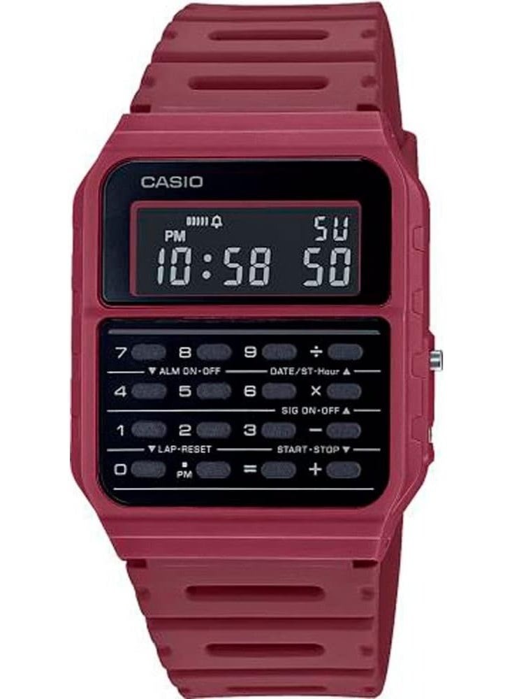 CASIO CA-53WF-4BDF Resin Digital Wrist Men Watches, 33 mm, Maroon