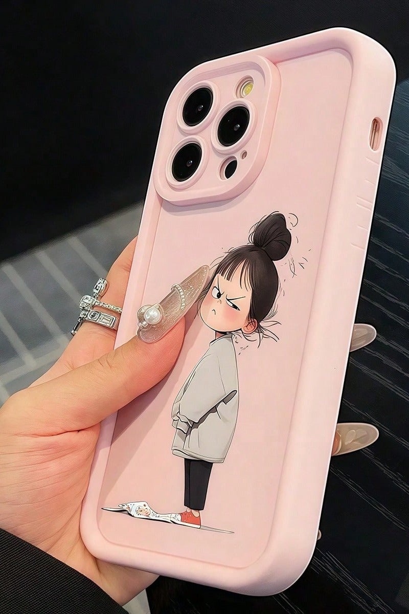 جراب ايفون 16 برو ماكس بتصميم فتاة صغيره لطيفه - Image 4