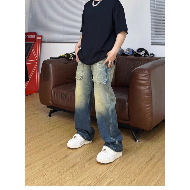 Unisex Classic Denim Jeans Loose Fit Daily Outdoor Wear - Image 2