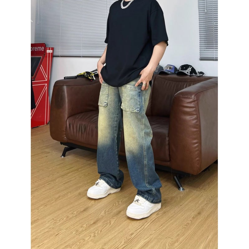 Unisex Classic Denim Jeans Loose Fit Daily Outdoor Wear - Image 4