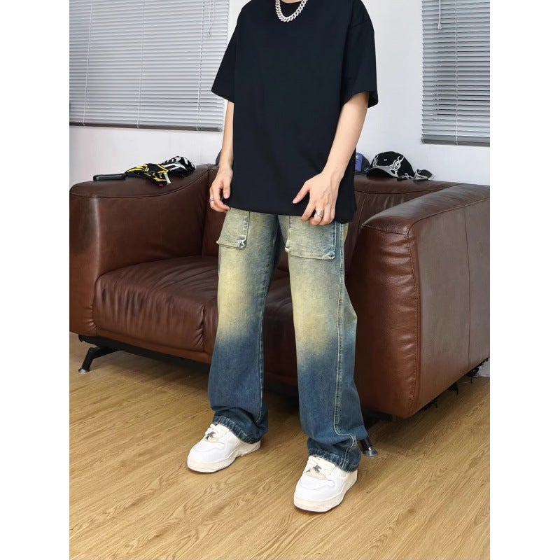 Unisex Classic Denim Jeans Loose Fit Daily Outdoor Wear - Image 3