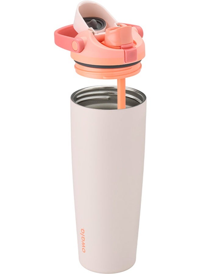 Owala 30 oz (890 ml) Freesip Sway Insulated Stainless Steel waterbottle with straw and sipping spout BPA-Free, Keeps Water Cold for Up to 24 Hours - Sparkling Sherbet - Image 2