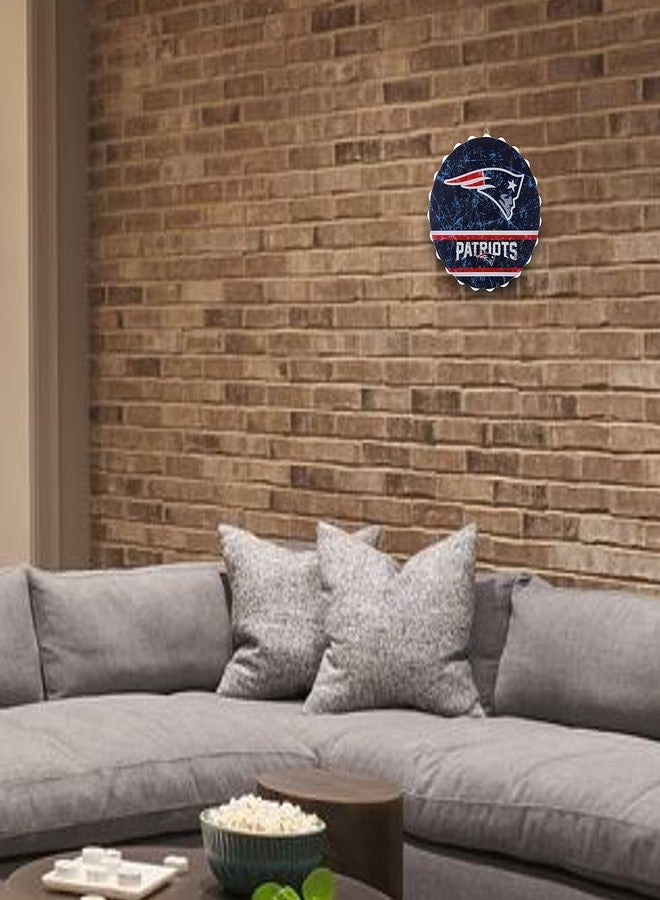 FOCO New England Patriots Metal Distressed Bottlecap Wall Sign – Limited Edition FOCO Patriots Sign – Represent the NFL, AFC and Show Your Team Spirit with Officially Licensed New England Football Fan Gear - Image 2