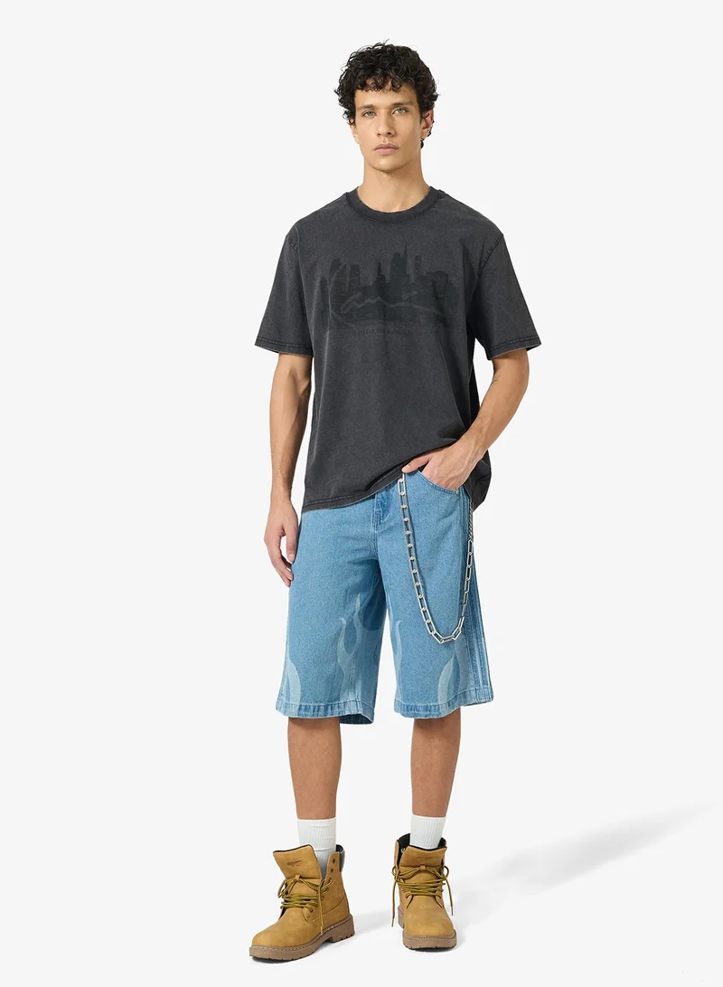 Karl Kani  Signature Skyline Washed Boxy T-Shirt for Men | Best Price UAE
