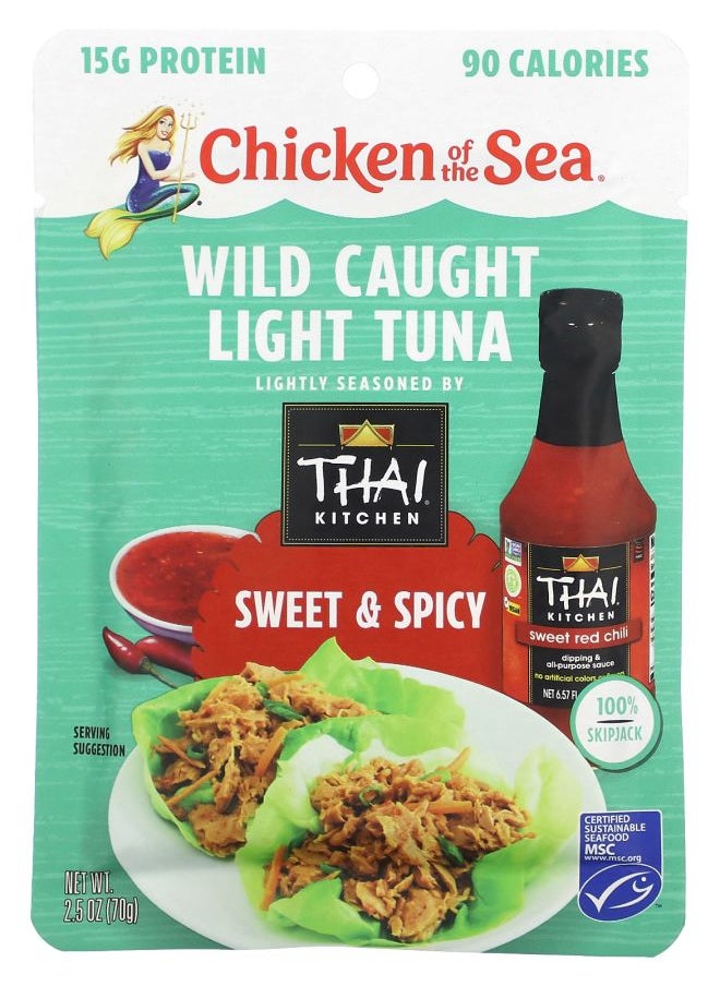 Chicken Of The Sea Wild Caught Light Tuna Sweet & Spicy 2.5 oz (70 g) 