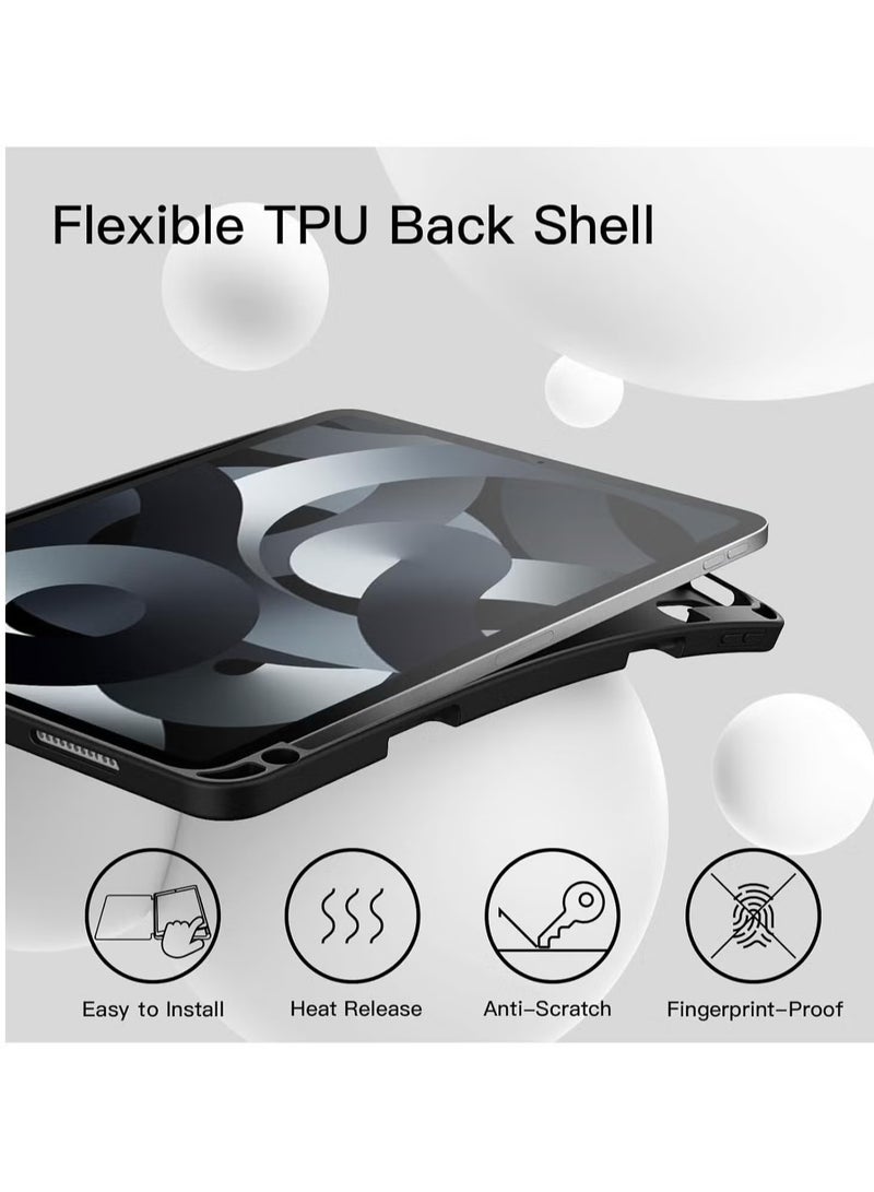 TIGER حافظة آيباد إير 11 بوصة M2 2024 الجيل السادس مع حامل قلم، غطاء مغناطيسي سيليكوني، حماية نحيفة للتابلت لآيباد إير 11 بوصة M2 الجيل السادس - Image 3