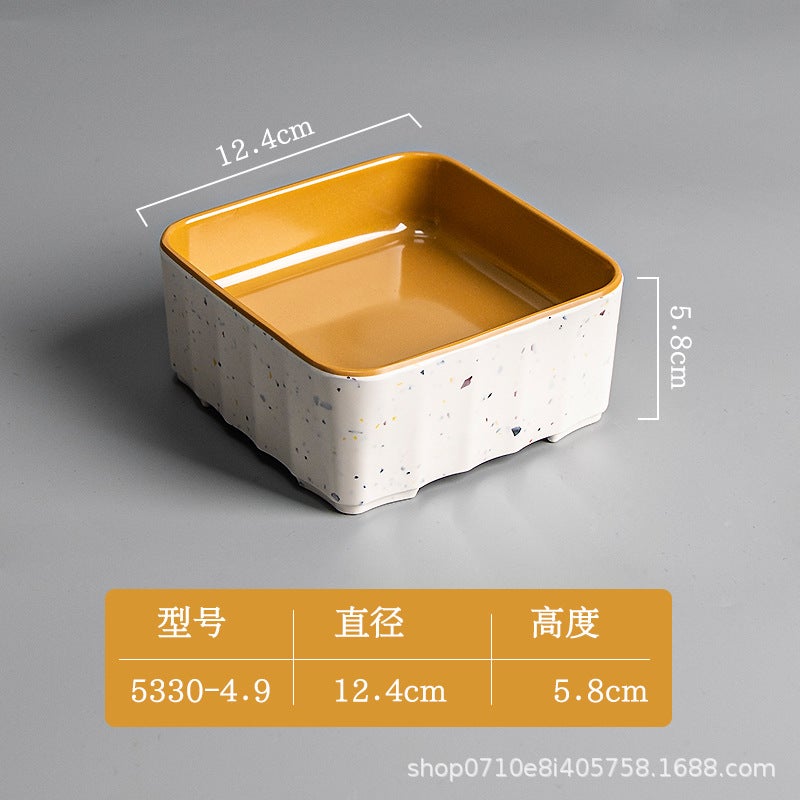Melamine Imitation Porcelain Hot Pot Diner Special Tableware Dish Plate RF Chip Smart Scanning Tableware Commercial Tableware