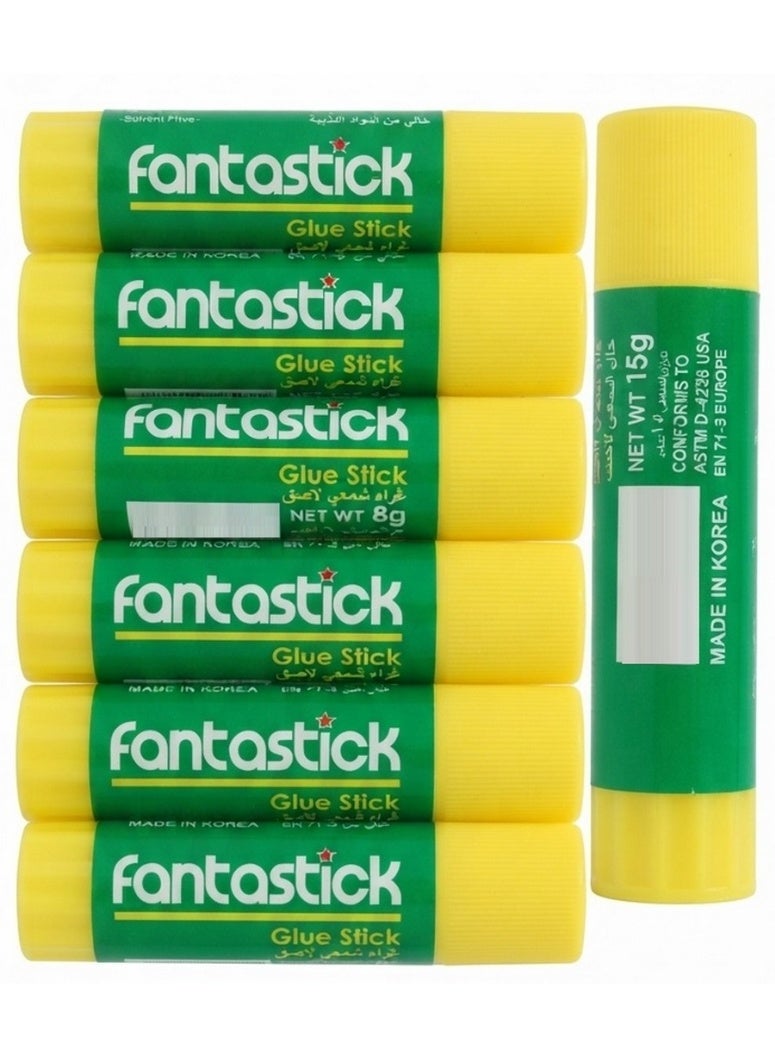 Glue Sticks 8g X 5pcs & 15G X 1 Stick