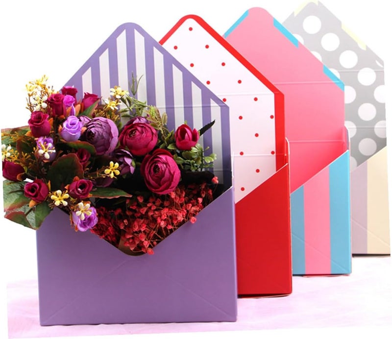 GALPADA Envelope Flower Box Set 5 Pcs Folding Flower Packing Boxes Bouquet Wrapper Paper for Packaging and Store Display - Image 3