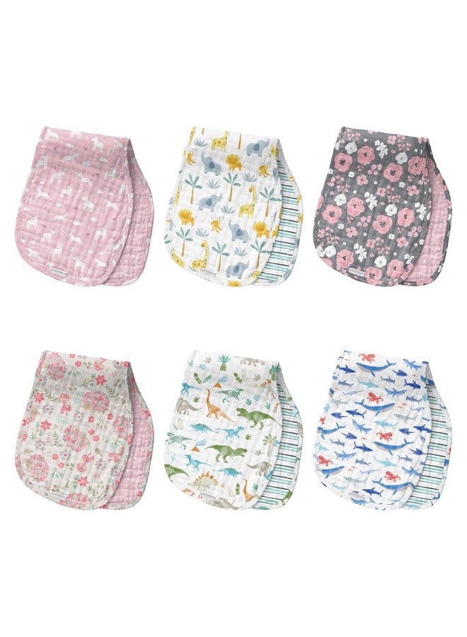 Stephen Joseph, Muslin Baby Burp Cloths, 2-Pack 100% Cotton, Burp Cloth for Baby Boys and Girls, Rainbow - Image 2