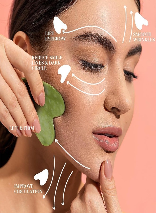 KD ZONE 3-in-1 Jade Roller & Gua Sha Set with Avocado Deep Cleansing Wipes - Facial Massage Tool for Glowing Skin, Anti-Aging & Lymphatic Drainage - Removes Makeup & Hydrates Skin (60 Wipes) - Image 2