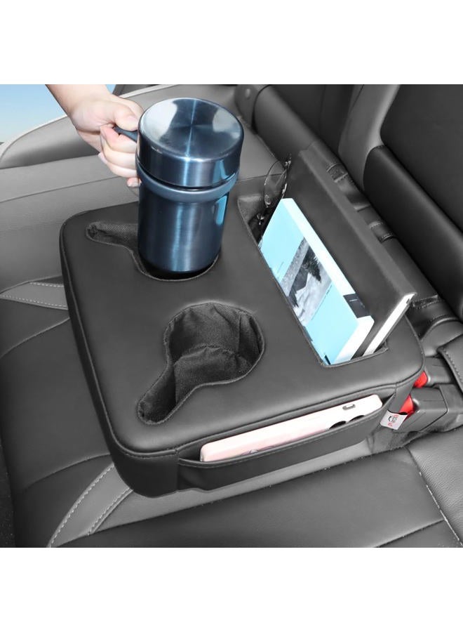 MARCHFA Car Seat Organizer - Black Universal Car Backseat Accessories with 2 Cup Holders - Image 5