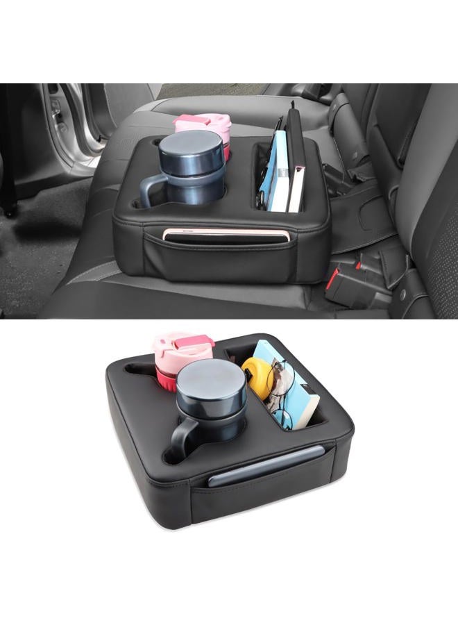 MARCHFA Car Seat Organizer - Black Universal Car Backseat Accessories with 2 Cup Holders - Image 1