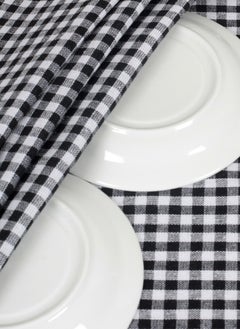 Latte Tekstil Latte Textile Black Cotton Fabric Peti Checkered 4-Piece Drying Cloth, Lunch Cover, Service Napkin 50X70 cm  - Image 3