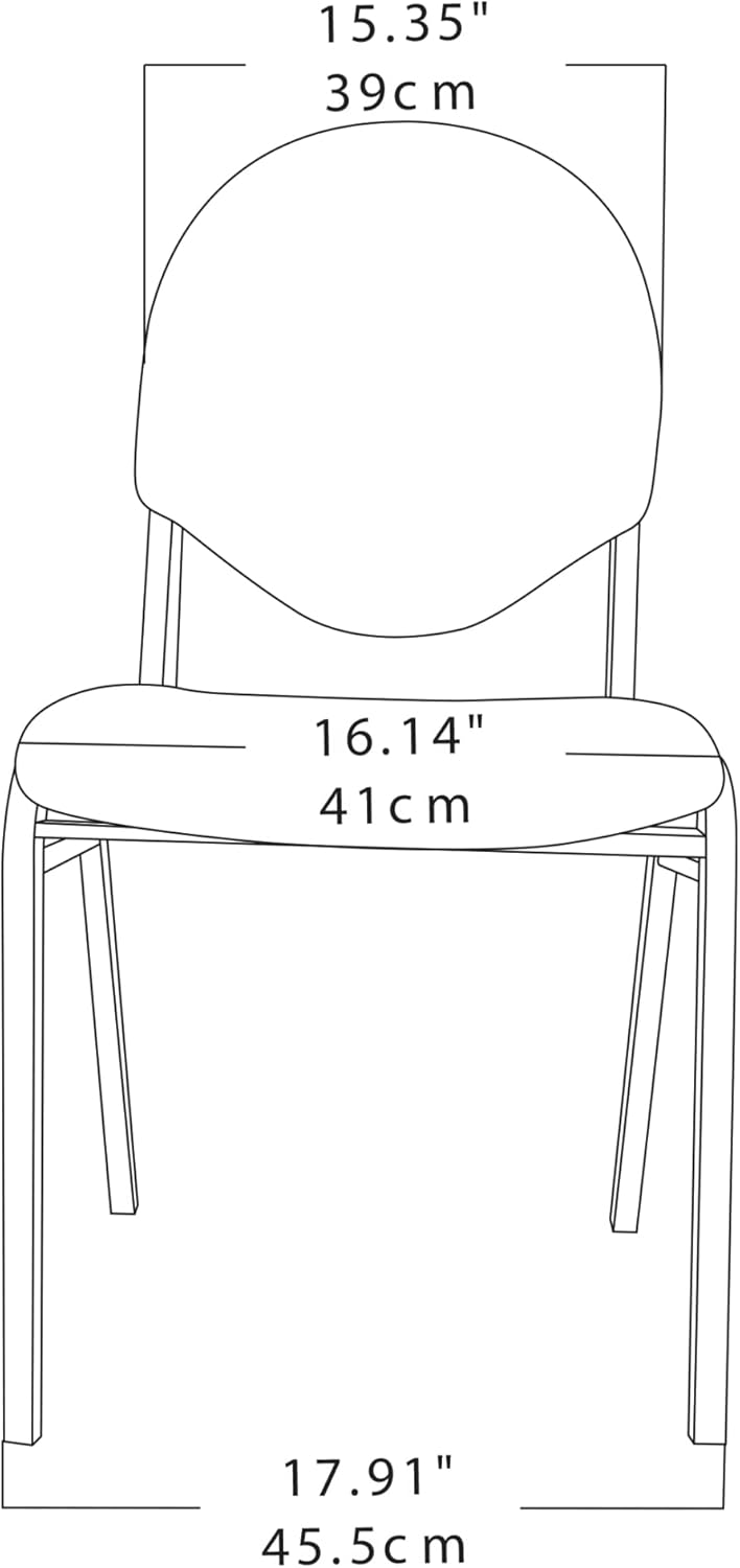 Realspace Banquet Padded Fabric Seat Fabric Back Stacking Chair 17 910 Seat Width Black SeatBlack Frame Quantity 1 - Image 2