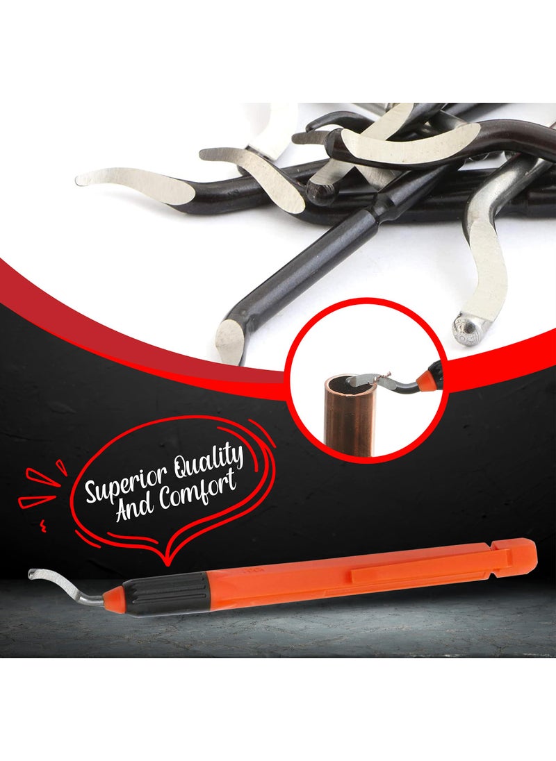 AFA Tooling Approved for Automotive AFA Tooling - Deburring Tool with 10 Extra High Speed Steel Swivel Blades - Works on Metal, Resin, PVC Pipes, Copper, Plastic and 3D Printed Edges - Plumbing & 3D Printing Burr Removal Reamer Tool  - Image 5