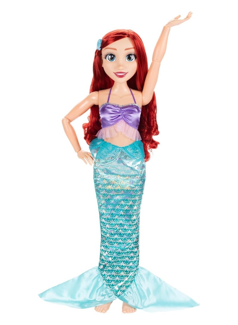 Disney Princess دمية الأميرة آرييل من ديزني للعب مع الملحقات 32 بوصة | دمية أزياء | حورية البحر | لعب تمثيلي | دمية تمثيل الأدوار | هدية للأطفال ومحبي الأميرات من ديزني! - Image 2