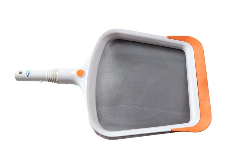 BlueWave Deep Leaf Net with PP Fine Mash Net Plastic Leaf Rake Mesh Net Skimmer Clean Swimming Pool Tool Leaf Skimmer Net Orange White - Image 3