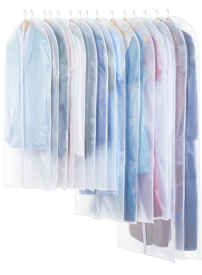 Carbrea Clear Garment Bag - 15 Packs Garment Bags for Hanging Clothes Dress Bag Suit Bags for Closet Storage Travel - 24" x 40"/47"/55" - Image 1