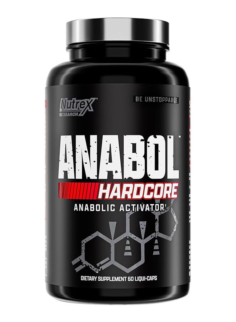 Nutrex Research Anabol Hardcore Anabolic Activator 60 Liqui-Caps Gym Performance Supplement - Image 1