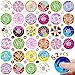 SCIONE 52 Pcs Donut Fidget Spinners Party Favors for Kids Bulk Small Fidget Toys for Kids Classroom Prizes Miniature Stress Relief Toy Birthday Goodie Bag Fillers Treasure Box Gifts - Image 2