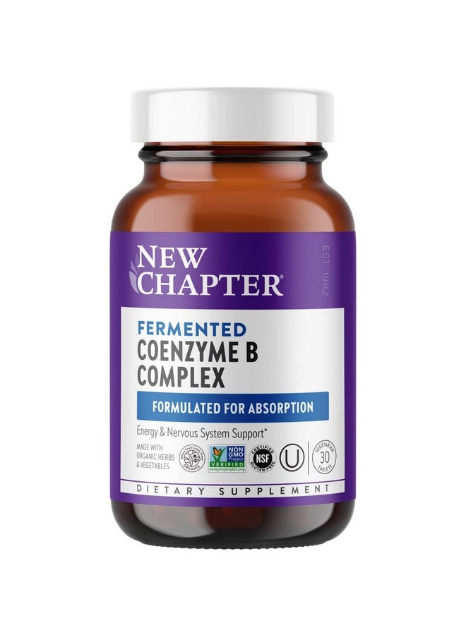 New Chapter Vitamin B Complex - Fermented Coenzyme B Complex Rich in Vitamin B12 + Vitamin B6 + Biotin + Made with Organic Ingredients - 30 ct