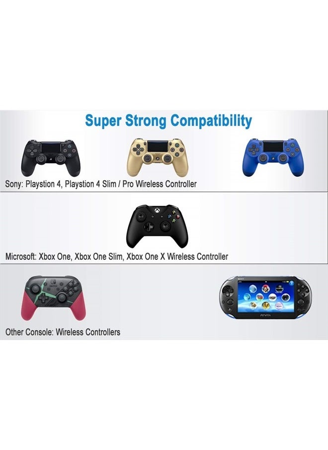 SIOCEN - 3Pack 10FT PS4 Charger Cord for Xbox One Controller,PS4 Charging Cable,Micro USB Cable for Xbox One S/X Slim Elite Controller,Playstation 4 Games,Dualshock 4 Controller Data Sync Cord - Image 1