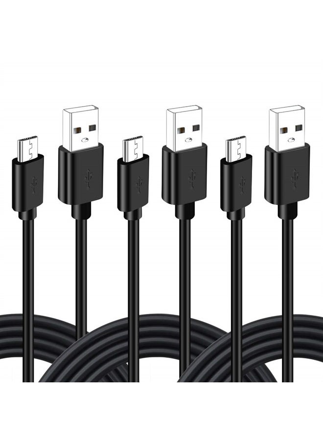 SIOCEN - 3Pack 10FT PS4 Charger Cord for Xbox One Controller,PS4 Charging Cable,Micro USB Cable for Xbox One S/X Slim Elite Controller,Playstation 4 Games,Dualshock 4 Controller Data Sync Cord - Image 1