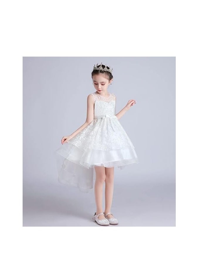 3D Embroidered Flowers Princess Lace Dress for Girls Birthday Party Prom Girl's Special Occasion Performances Host Evening Gown  - Image 3