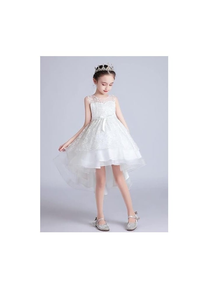 3D Embroidered Flowers Princess Lace Dress for Girls Birthday Party Prom Girl's Special Occasion Performances Host Evening Gown  - Image 5