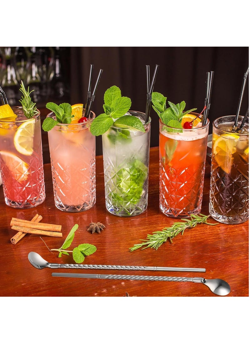 Stainless Steel Spoon Straws 6 Pcs Reusable Metal Long Handle Stirring Drinking Straws Spoon for Milkshake Cold Drinks Cocktail Iced Tea Spoon Straw (Silver) - pzsku/ZDDF7944863C63698C5C4Z/45/_/1739447451/75f659da-e503-4ba1-9167-fc491eecde0b