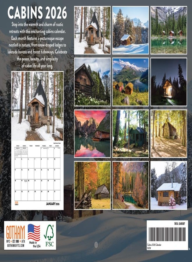 Poster Foundry تقويم الكابينة 2026، تقويم حائط شهري لمدة 12 شهرًا | صنع في الولايات المتحدة الأمريكية - Image 2