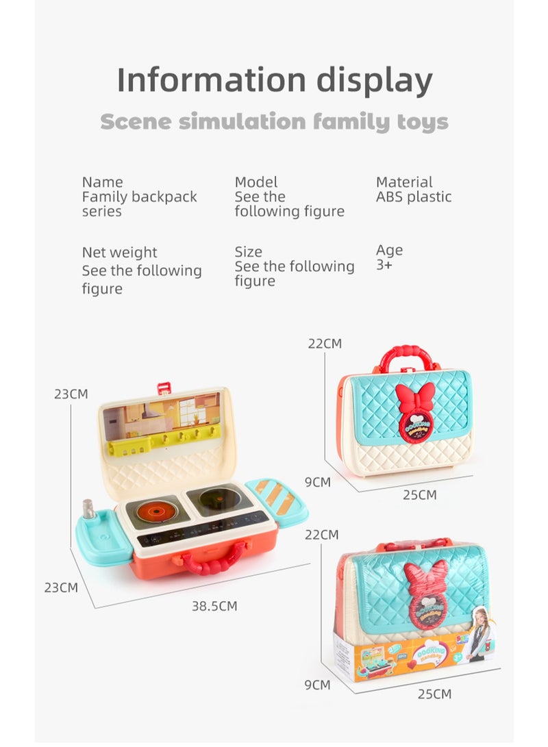 مجموعة ألعاب سلسلة حقيبة الظهر العصرية لمنزل اللعب للأطفال (قطة أليف) - Image 5