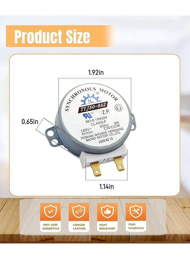 محرك قرص دوار للميكروويف TYJ50-8A2 قطعة واحدة، مناسب لميكروويف فريجيدير LFMV1645TF، بديل للأرقام 5304464113، WB26X32190، 4583637، AP6230595، PS12071283، EAP12071283، WB26X10176 - Image 2